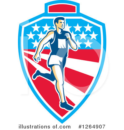 Marathon Runner Clipart #1264907 by patrimonio