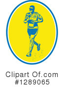Marathon Runner Clipart #1289065 by patrimonio
