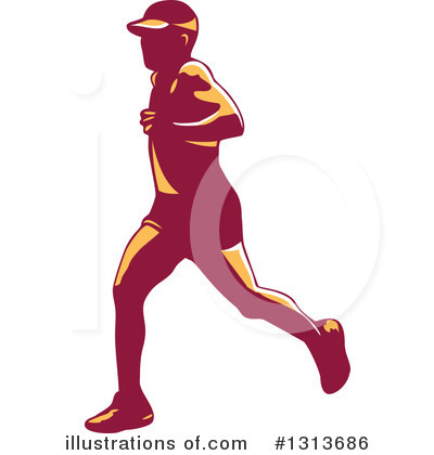 Marathon Runner Clipart #1313686 by patrimonio