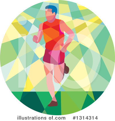 Marathon Runner Clipart #1314314 by patrimonio
