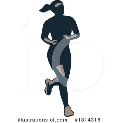 Royalty-Free (RF) Marathon Runner Clipart Illustration by patrimonio - Stock Sample #1314316