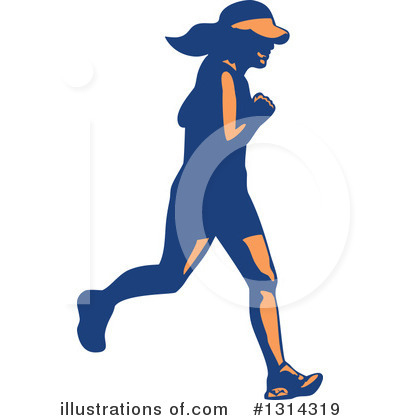 Royalty-Free (RF) Marathon Runner Clipart Illustration by patrimonio - Stock Sample #1314319