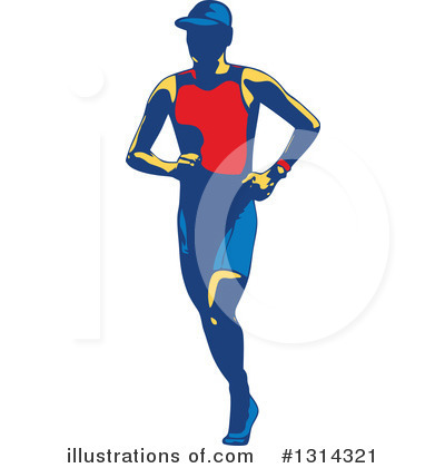 Royalty-Free (RF) Marathon Runner Clipart Illustration by patrimonio - Stock Sample #1314321