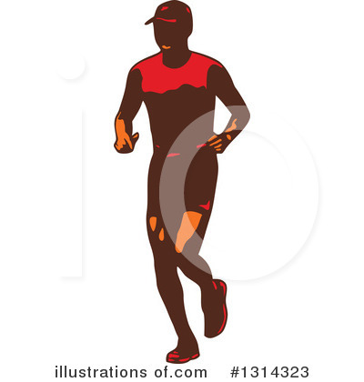 Royalty-Free (RF) Marathon Runner Clipart Illustration by patrimonio - Stock Sample #1314323