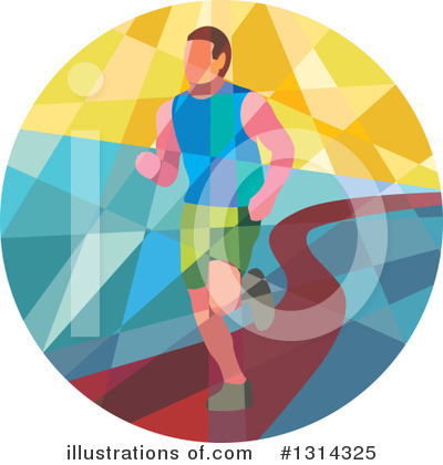 Royalty-Free (RF) Marathon Runner Clipart Illustration by patrimonio - Stock Sample #1314325