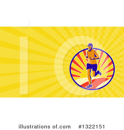 Royalty-Free (RF) Marathon Runner Clipart Illustration by patrimonio - Stock Sample #1322151
