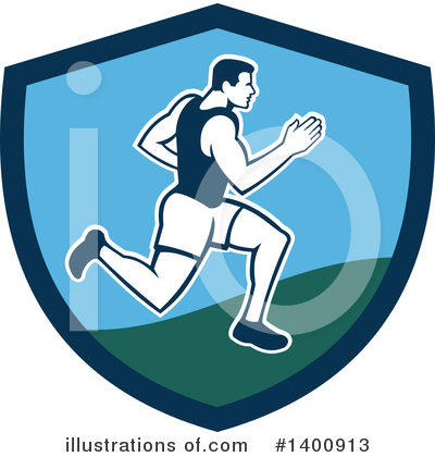 Marathon Runner Clipart #1400913 by patrimonio