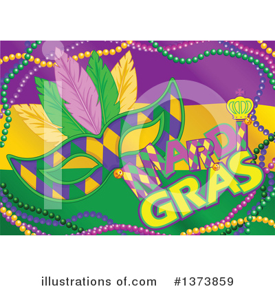 Royalty-Free (RF) Mardi Gras Clipart Illustration by Pushkin - Stock Sample #1373859