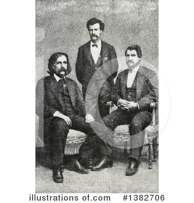 Royalty-Free (RF) Mark Twain Clipart Illustration by JVPD - Stock Sample #1382706