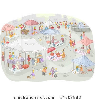 Royalty-Free (RF) Market Clipart Illustration by BNP Design Studio - Stock Sample #1307988