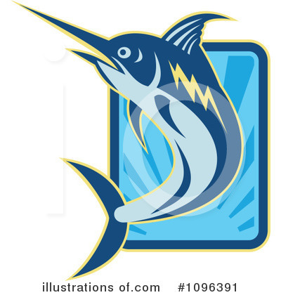 Royalty-Free (RF) Marlin Clipart Illustration by patrimonio - Stock Sample #1096391