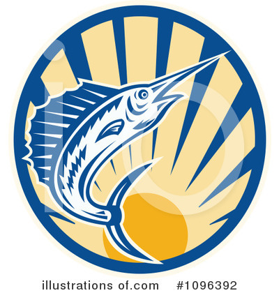 Royalty-Free (RF) Marlin Clipart Illustration by patrimonio - Stock Sample #1096392