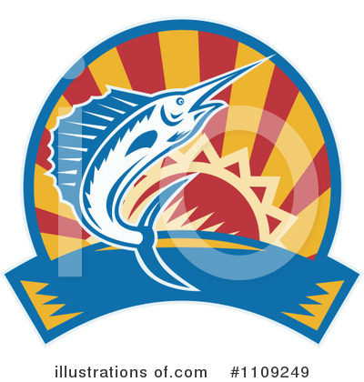 Royalty-Free (RF) Marlin Clipart Illustration by patrimonio - Stock Sample #1109249