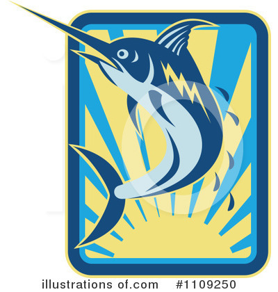 Royalty-Free (RF) Marlin Clipart Illustration by patrimonio - Stock Sample #1109250
