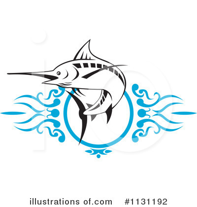 Royalty-Free (RF) Marlin Clipart Illustration by patrimonio - Stock Sample #1131192