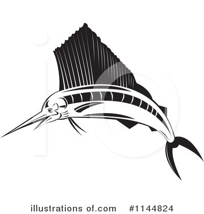 Royalty-Free (RF) Marlin Clipart Illustration by patrimonio - Stock Sample #1144824
