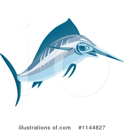 Royalty-Free (RF) Marlin Clipart Illustration by patrimonio - Stock Sample #1144827