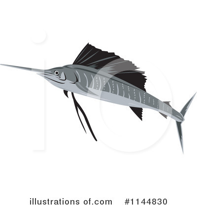 Royalty-Free (RF) Marlin Clipart Illustration by patrimonio - Stock Sample #1144830