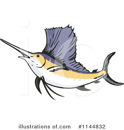 Royalty-Free (RF) Marlin Clipart Illustration by patrimonio - Stock Sample #1144832
