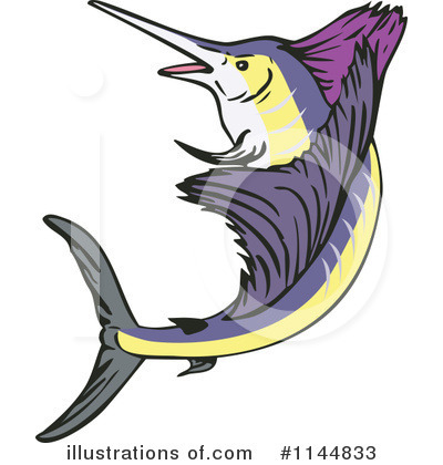 Royalty-Free (RF) Marlin Clipart Illustration by patrimonio - Stock Sample #1144833
