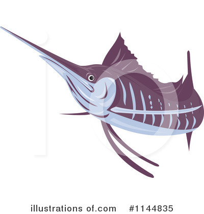 Royalty-Free (RF) Marlin Clipart Illustration by patrimonio - Stock Sample #1144835
