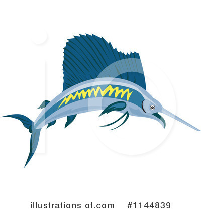 Royalty-Free (RF) Marlin Clipart Illustration by patrimonio - Stock Sample #1144839