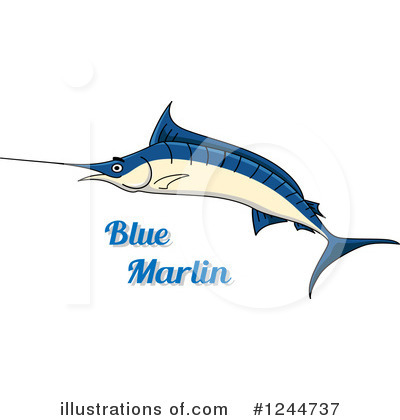 Royalty-Free (RF) Marlin Clipart Illustration by Vector Tradition SM - Stock Sample #1244737
