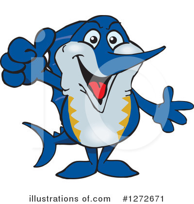 Royalty-Free (RF) Marlin Clipart Illustration by Dennis Holmes Designs - Stock Sample #1272671