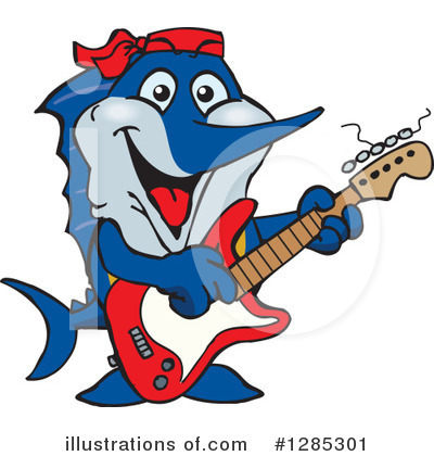 Royalty-Free (RF) Marlin Clipart Illustration by Dennis Holmes Designs - Stock Sample #1285301