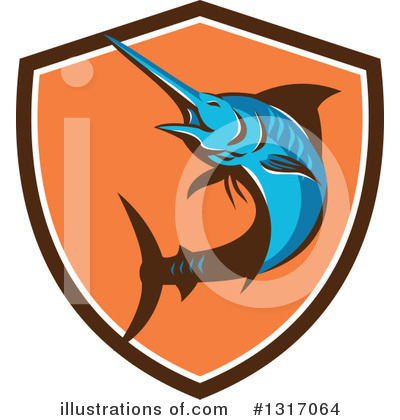 Royalty-Free (RF) Marlin Clipart Illustration by patrimonio - Stock Sample #1317064