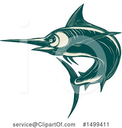 Royalty-Free (RF) Marlin Clipart Illustration by patrimonio - Stock Sample #1499411