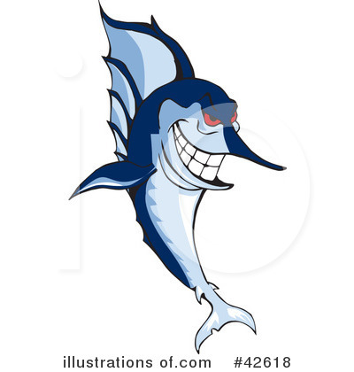 Royalty-Free (RF) Marlin Clipart Illustration by Dennis Holmes Designs - Stock Sample #42618