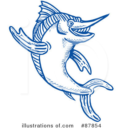Royalty-Free (RF) Marlin Clipart Illustration by patrimonio - Stock Sample #87854