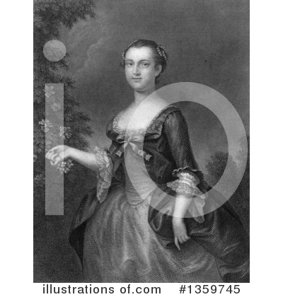 Royalty-Free (RF) Martha Washington Clipart Illustration by JVPD - Stock Sample #1359745
