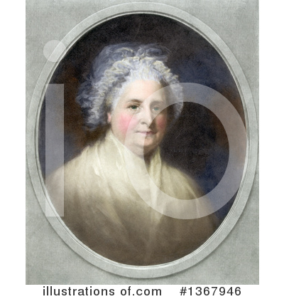 Royalty-Free (RF) Martha Washington Clipart Illustration by JVPD - Stock Sample #1367946