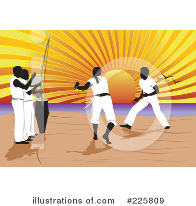 Royalty-Free (RF) Martial Arts Clipart Illustration by David Rey - Stock Sample #225809