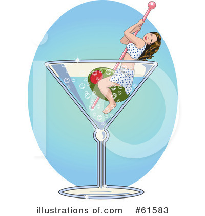 Royalty-Free (RF) Martini Clipart Illustration by r formidable - Stock Sample #61583