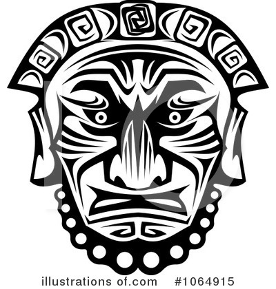 African Mask Clipart #1064915 by Vector Tradition SM