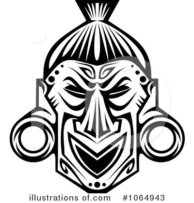 Tribal Mask Clipart #1064943 by Vector Tradition SM