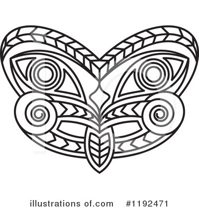 Tribal Mask Clipart #1192471 by Lal Perera