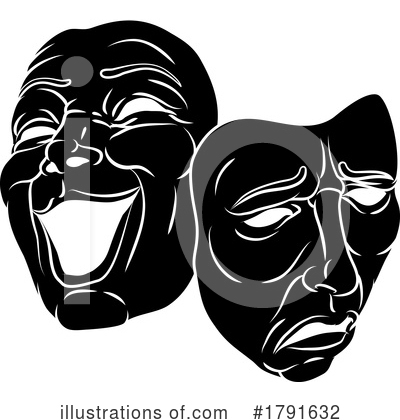 Theater Mask Clipart #1791632 by AtStockIllustration