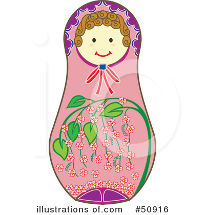 Royalty-Free (RF) Matryoshka Doll Clipart Illustration by Cherie Reve - Stock Sample #50916