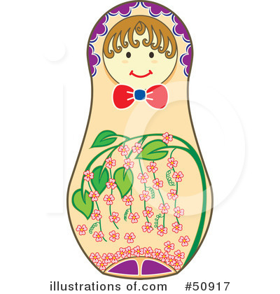 Royalty-Free (RF) Matryoshka Doll Clipart Illustration by Cherie Reve - Stock Sample #50917