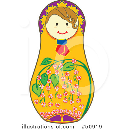 Royalty-Free (RF) Matryoshka Doll Clipart Illustration by Cherie Reve - Stock Sample #50919