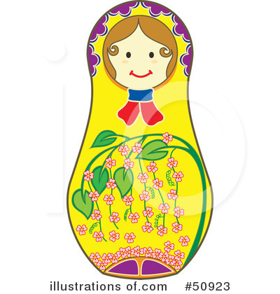 Royalty-Free (RF) Matryoshka Doll Clipart Illustration by Cherie Reve - Stock Sample #50923