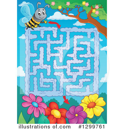 Royalty-Free (RF) Maze Clipart Illustration by visekart - Stock Sample #1299761