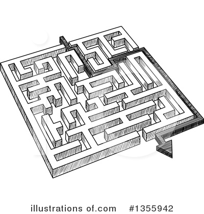 Royalty-Free (RF) Maze Clipart Illustration by Vector Tradition SM - Stock Sample #1355942