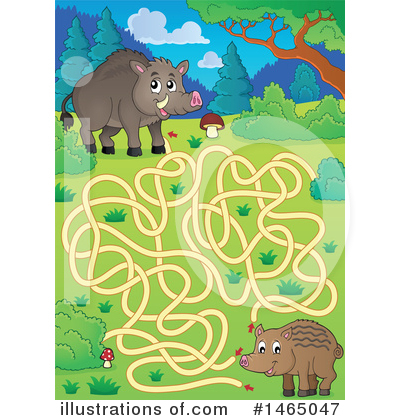 Royalty-Free (RF) Maze Clipart Illustration by visekart - Stock Sample #1465047