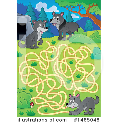 Royalty-Free (RF) Maze Clipart Illustration by visekart - Stock Sample #1465048