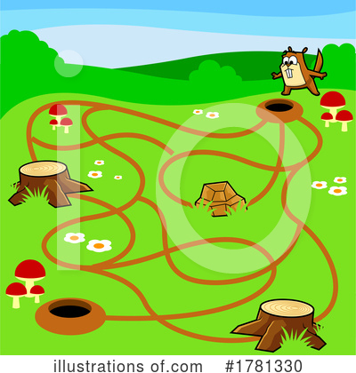 Royalty-Free (RF) Maze Clipart Illustration by Hit Toon - Stock Sample #1781330